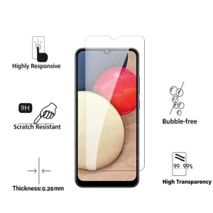 H9 Tempered Glas für: Samsung A02s SM-A025F 5er Set
